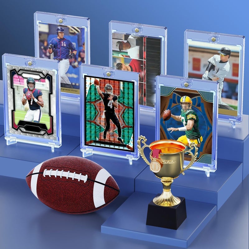YHIJF 40-Pack Magnetic Card Holder, 35pt Single Card Holder Touch for Trading, Baseball Cards, U-V Protectors Hard Plastic for Sports, Game, PKM, MTG Cards - Image 5